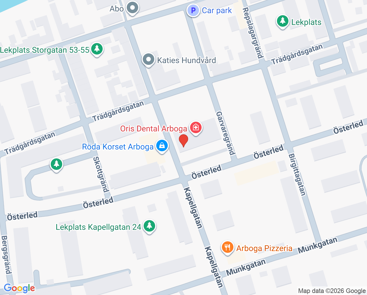 Karta till Oris Dental Arboga, Privata tandläkare