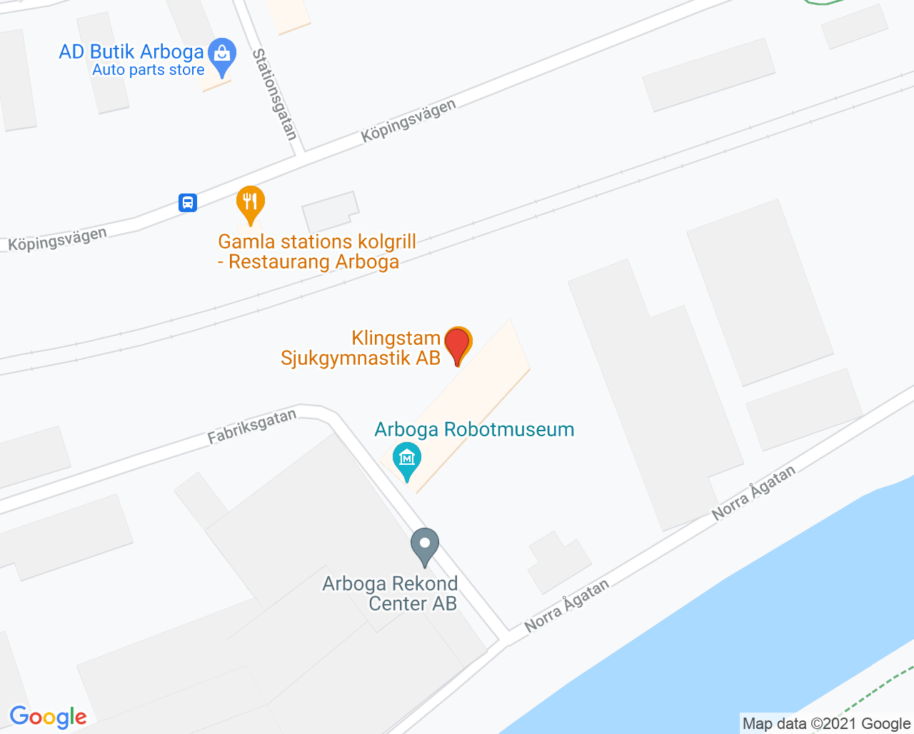 Karta till Palmgrens sjukgymnastik AB