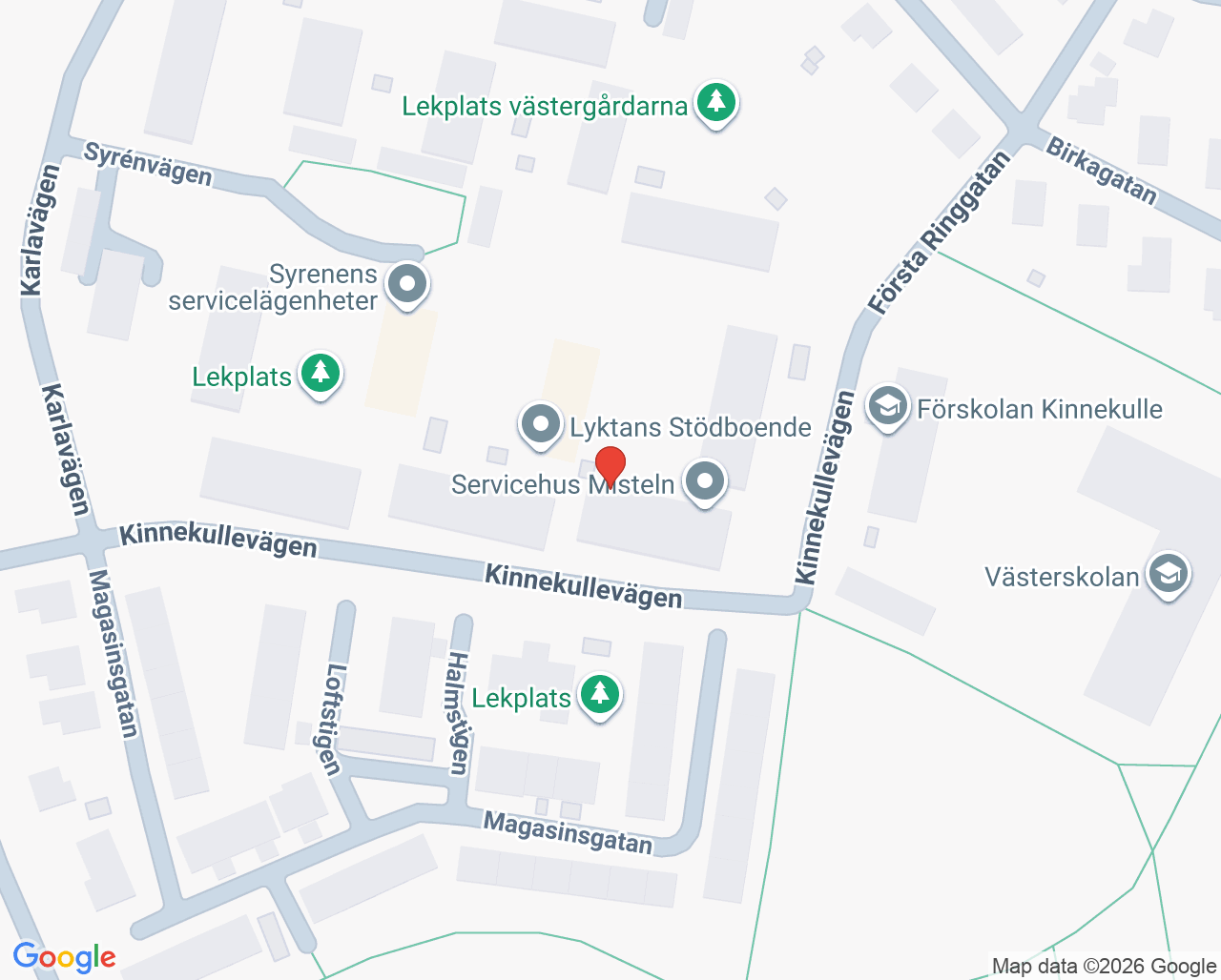 Karta till Maria Fredriksson Fotvård AB