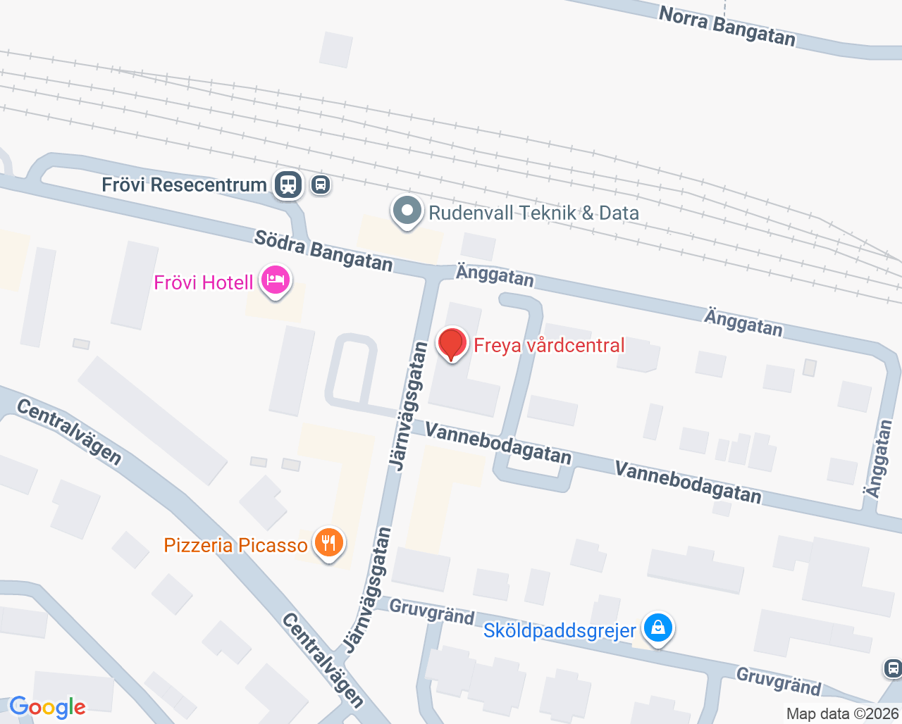 Karta till Freya vårdcentral