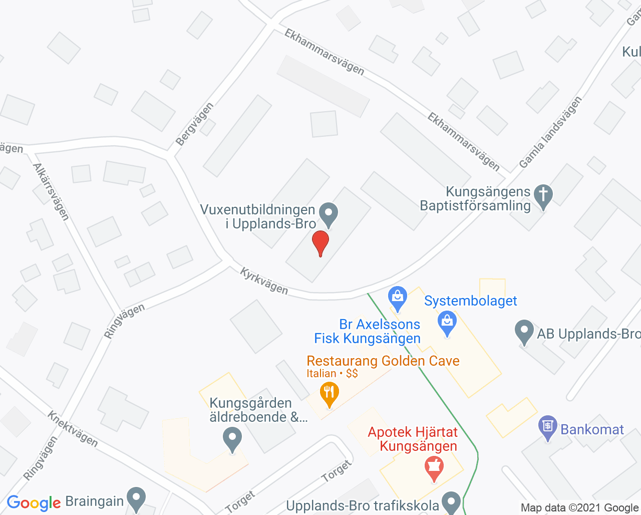 Karta till WeMind Psykiatri Kungsängen