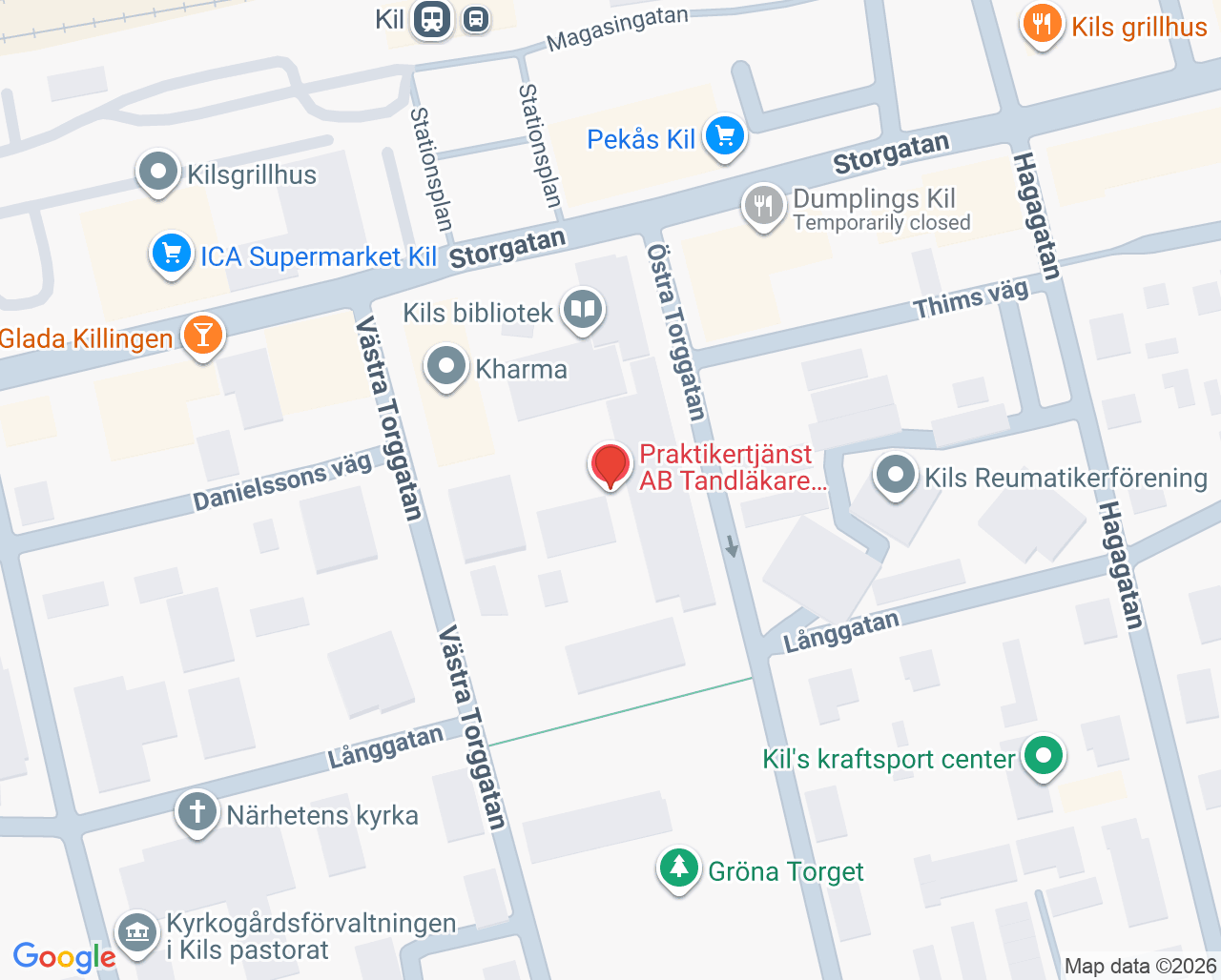 Karta till Tandläkarna Nordqvist och Grip Andreas Nordqvist, Kil