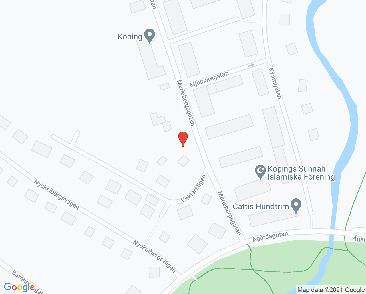 Karta till Slottspraktiken Köping