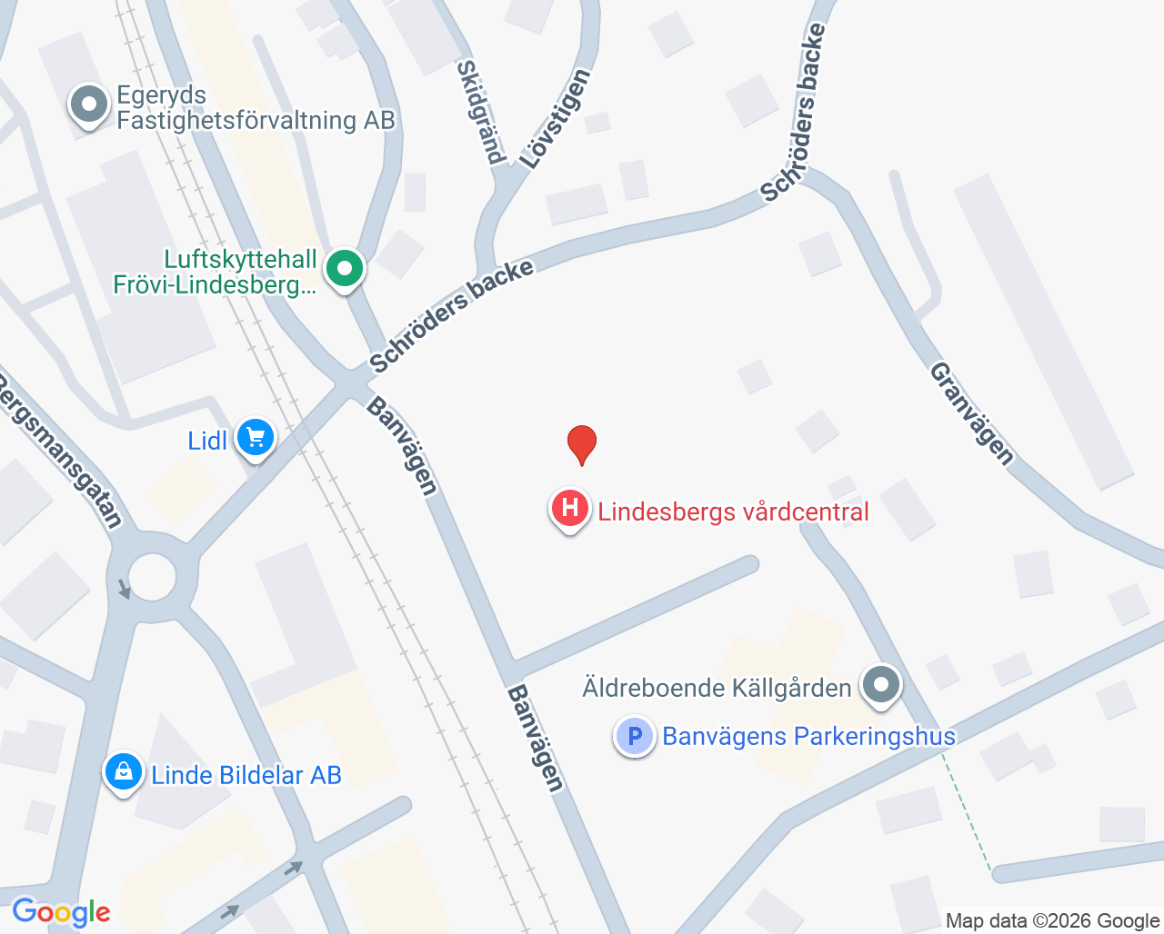 Karta till Gynekologisk cellprovtagning, Barnmorskemottagningen Lindesbergs vårdcentral