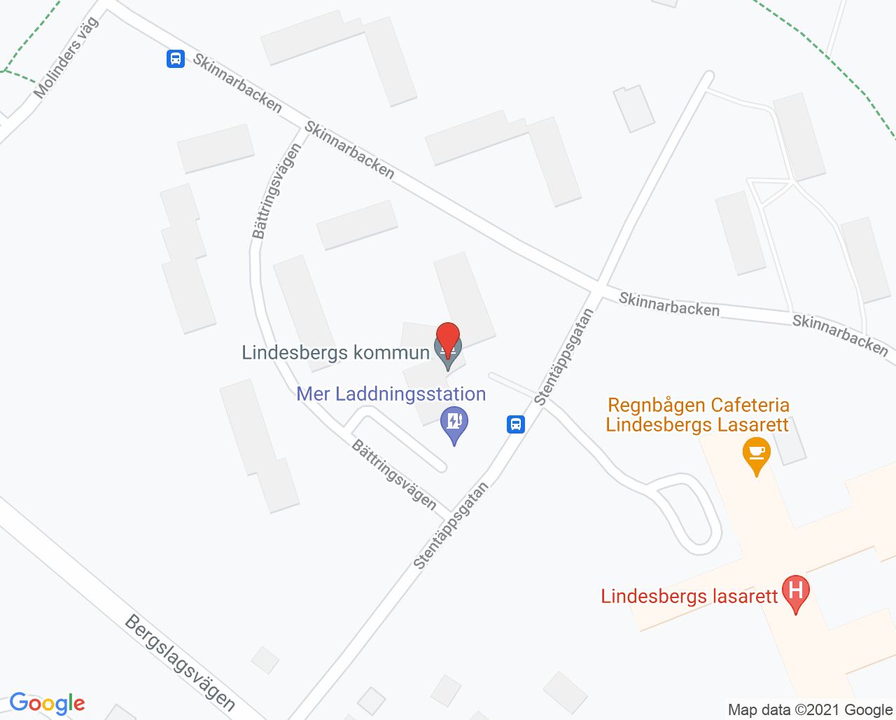 Karta till Vårdcentralsjouren norra länsdelen, Lindesberg