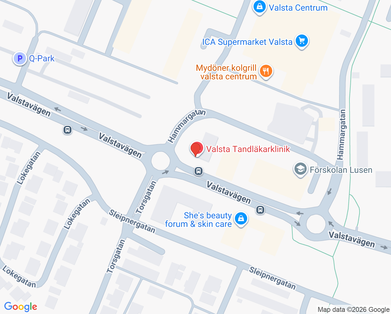 Karta till Valsta Tandläkarklinik