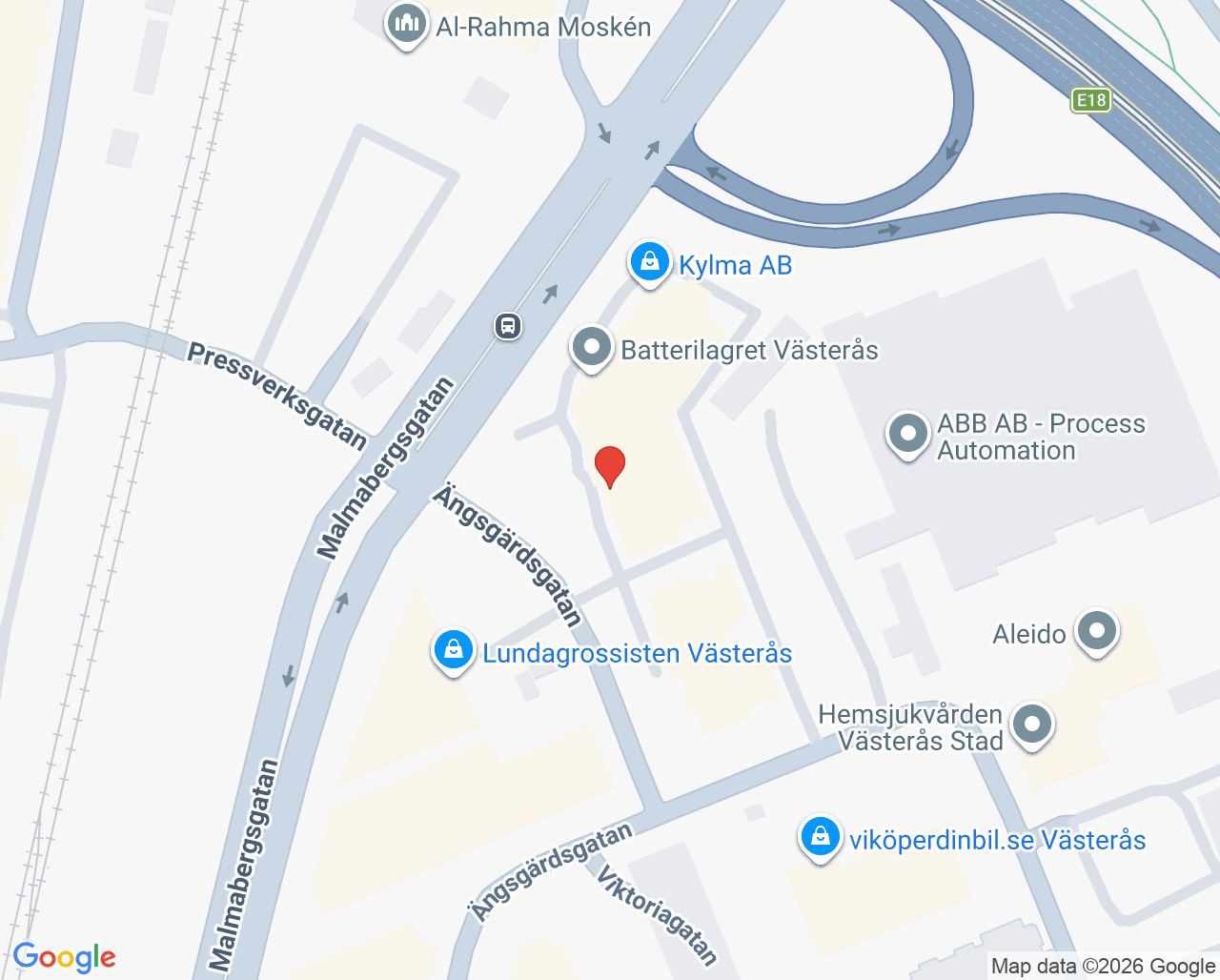 Karta till Närvårdsteam Västerås