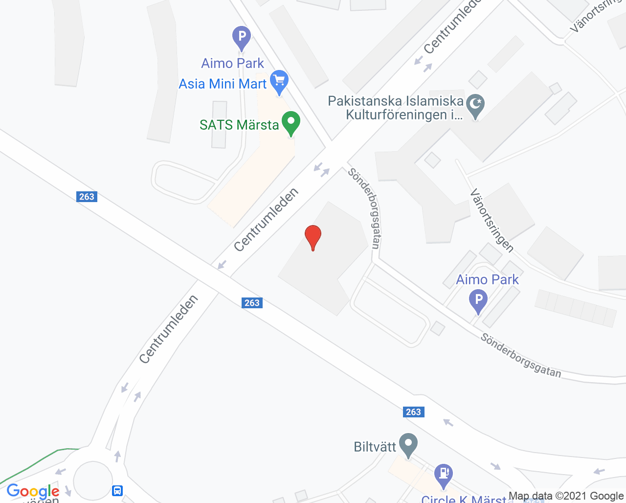Karta till Märstadal Tandvård Henrik Mimer, Märsta