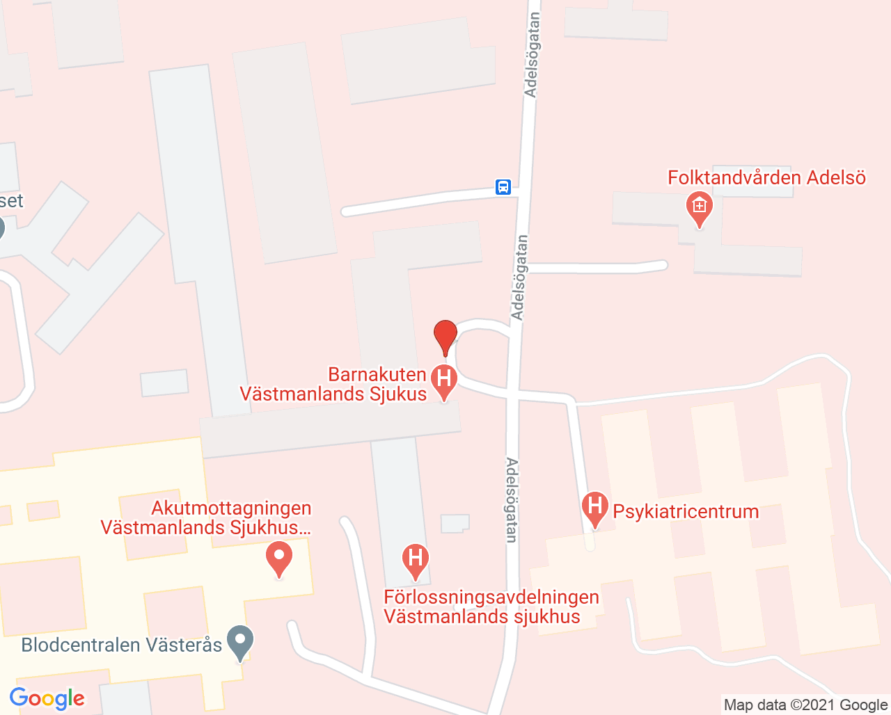 Karta till Ögonkliniken