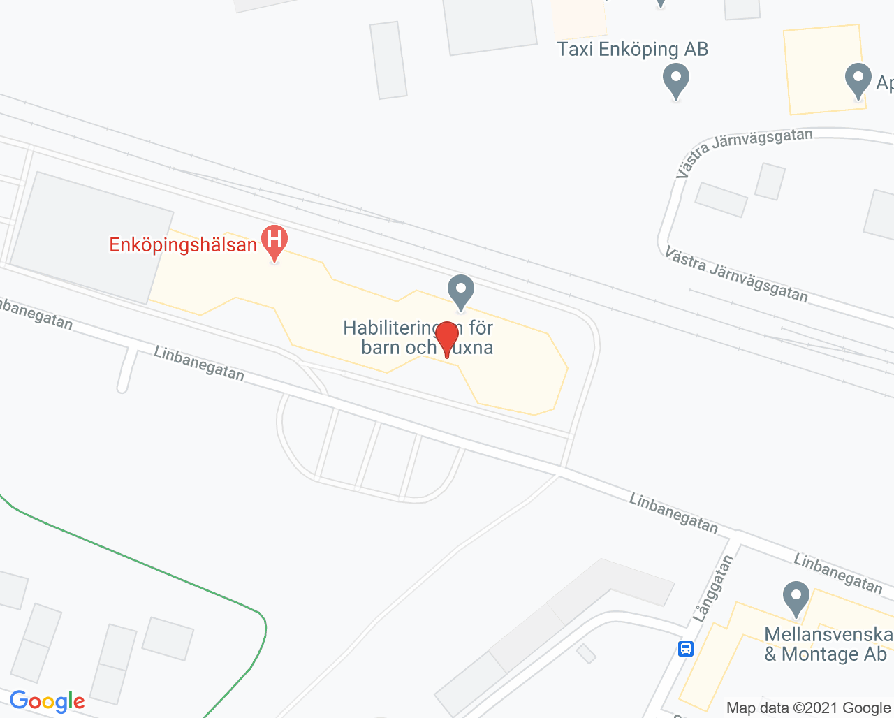 Karta till Audionommottagningen i Enköping