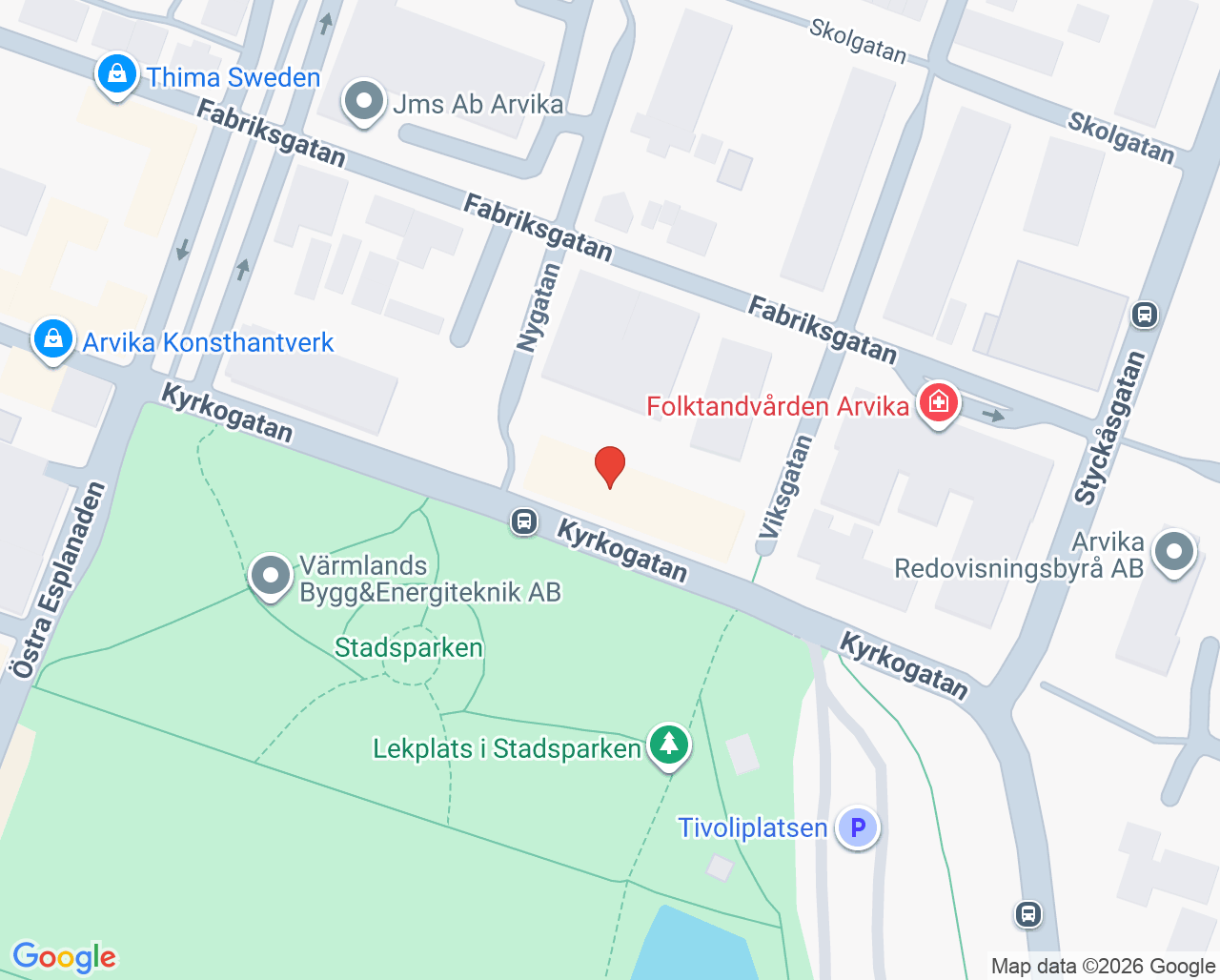 Karta till Fysioterapimottagning Mia Måseide