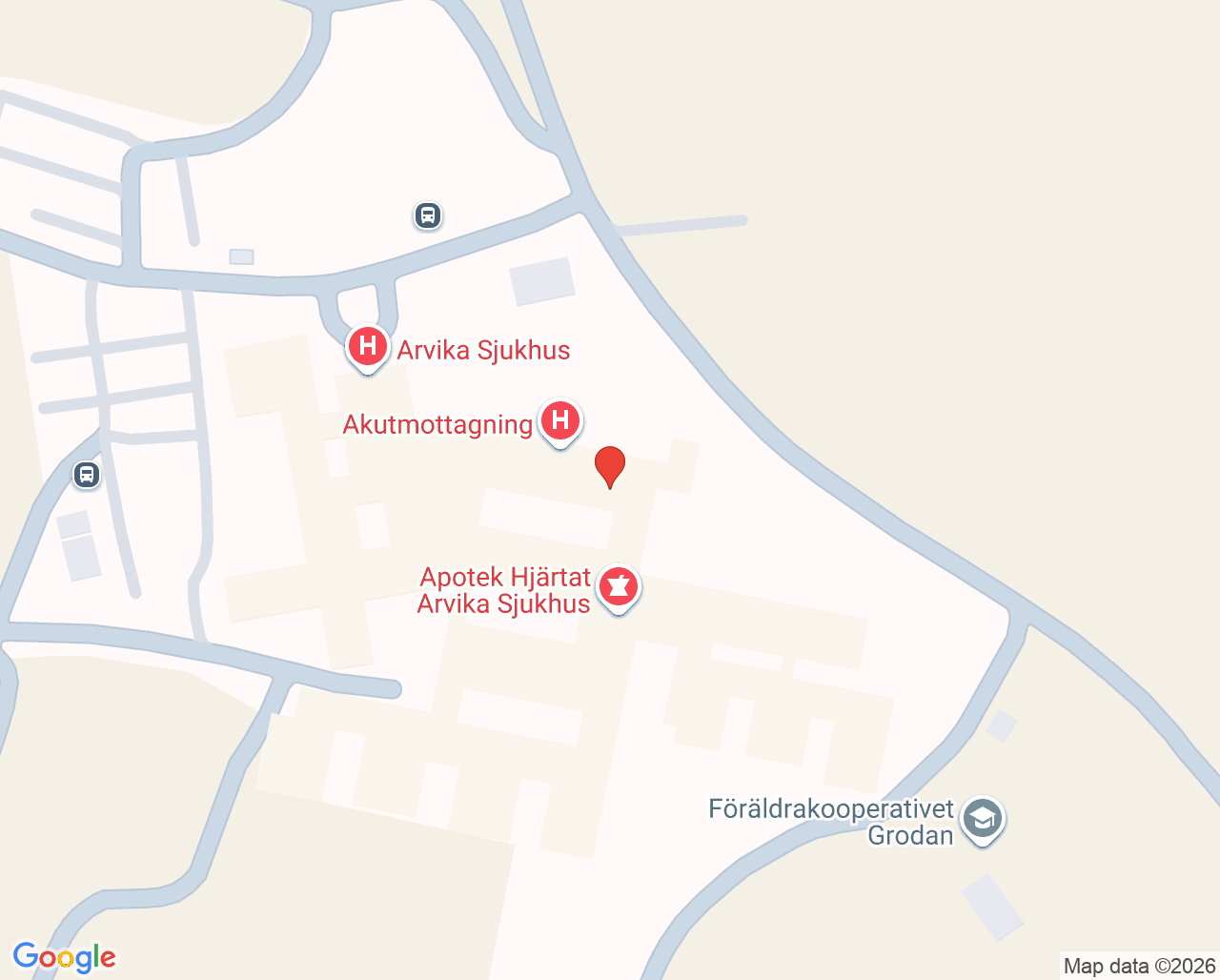 Karta till Vårdavdelning 78, Sjukhuset Arvika