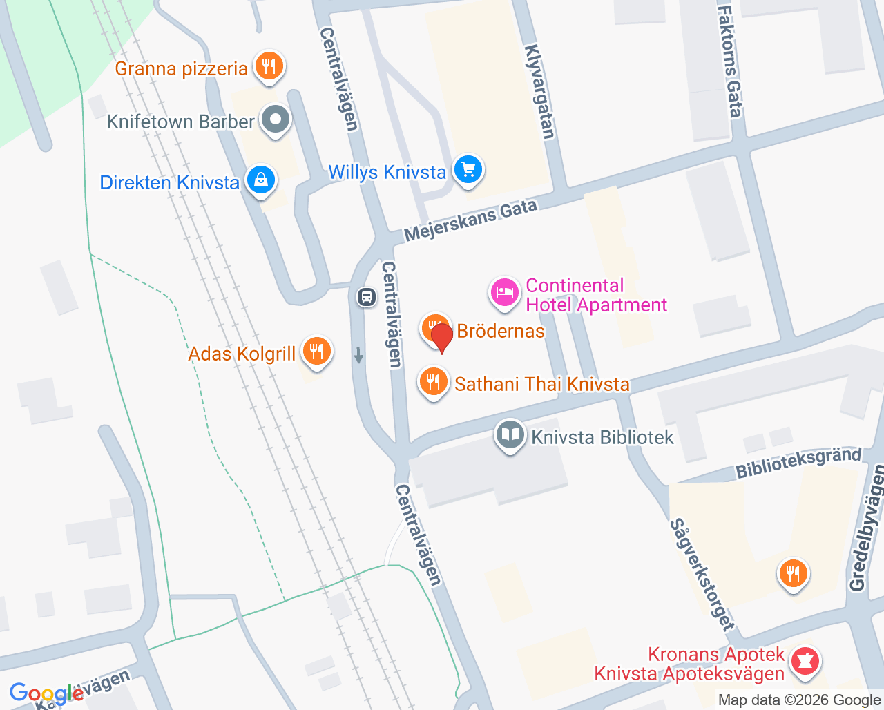 Karta till Kronans Apotek Knivsta Vaccinationsmottagning