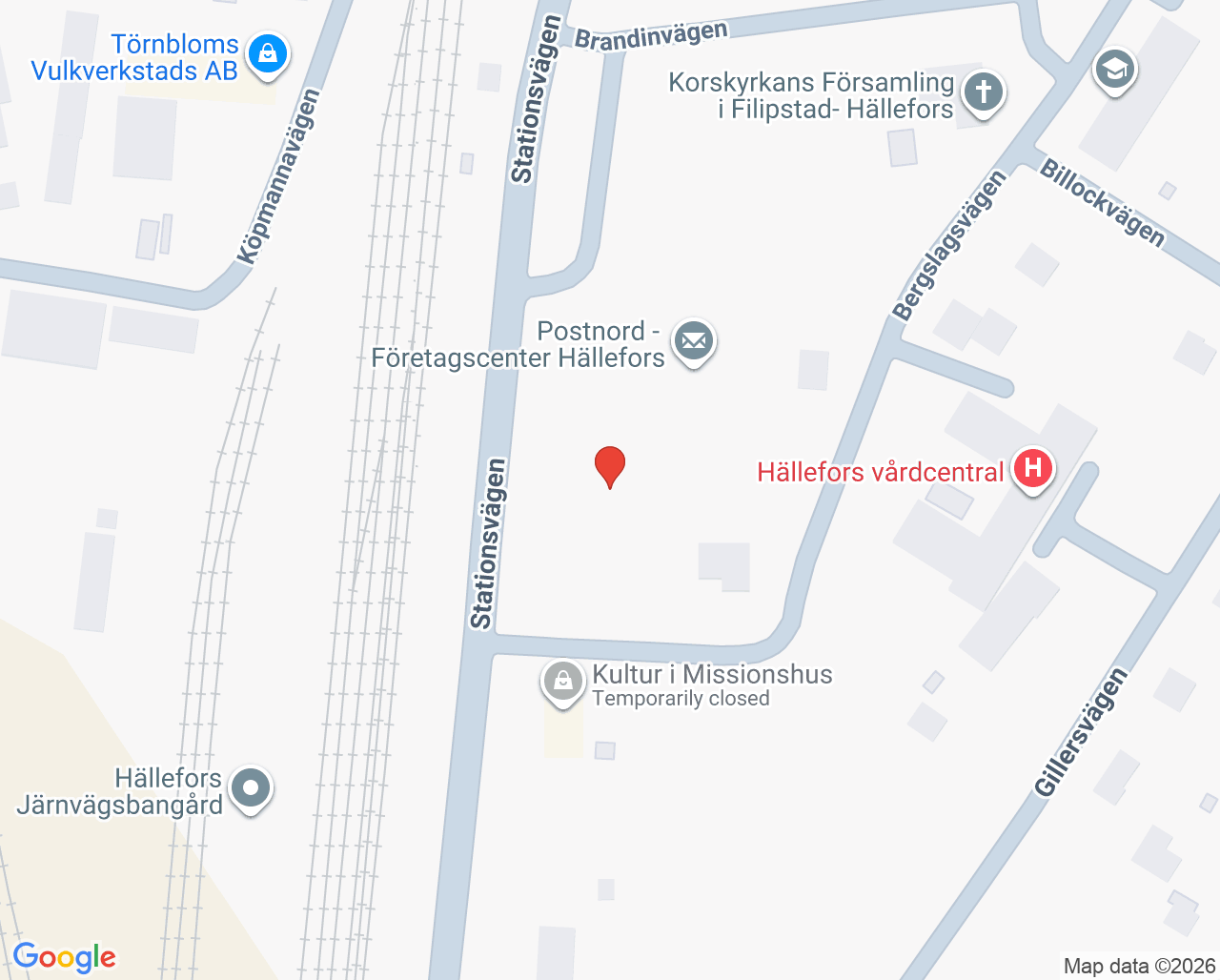 Karta till Folktandvården Viva tanden Hällefors