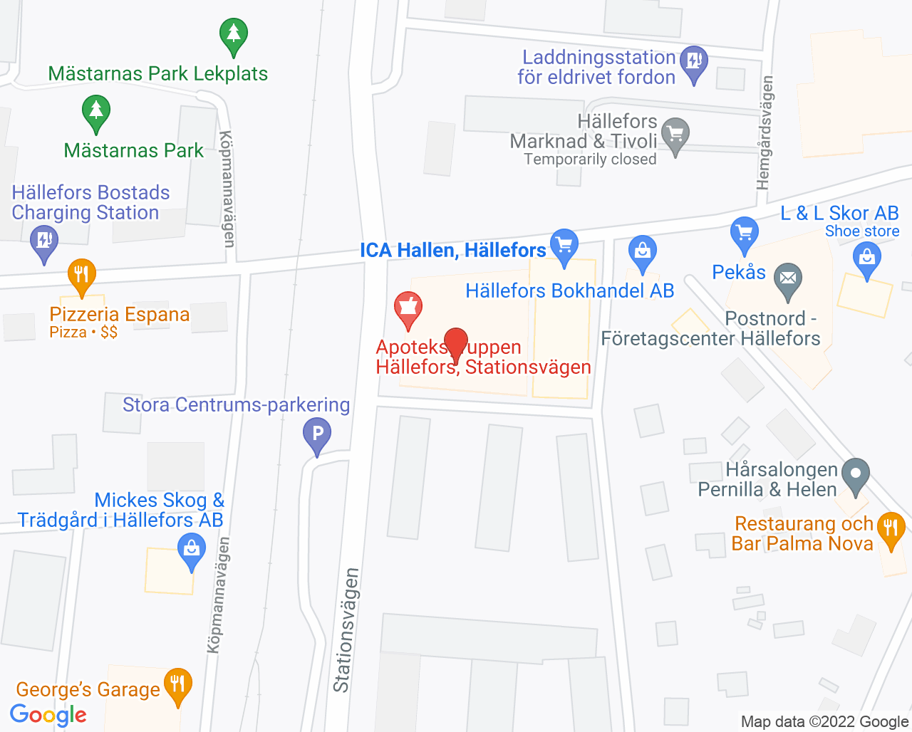 Karta till Folktandvården Hällefors, Hällefors