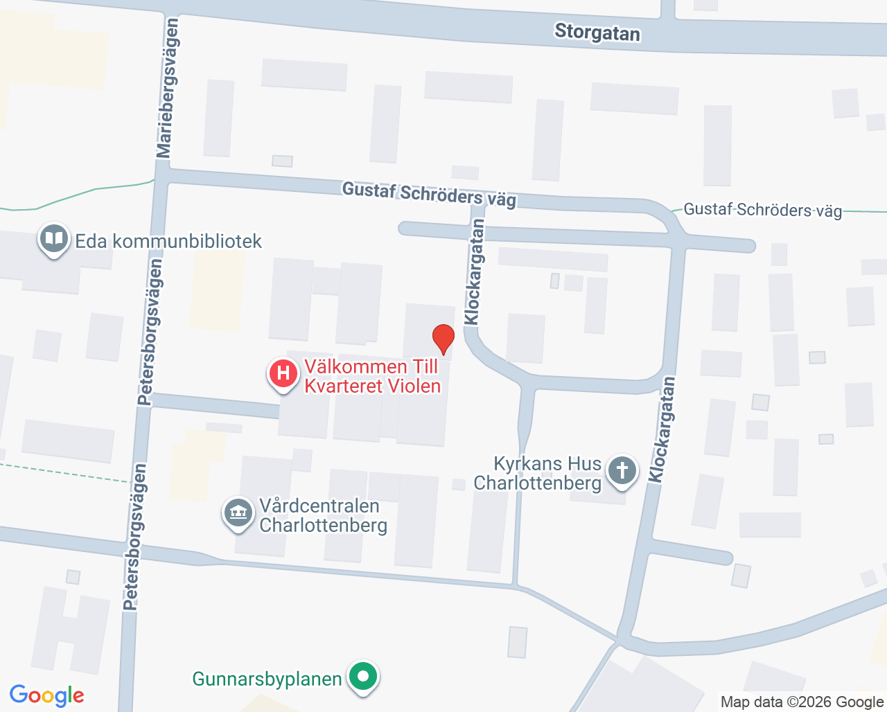 Karta till Ungdomsmottagningen Eda