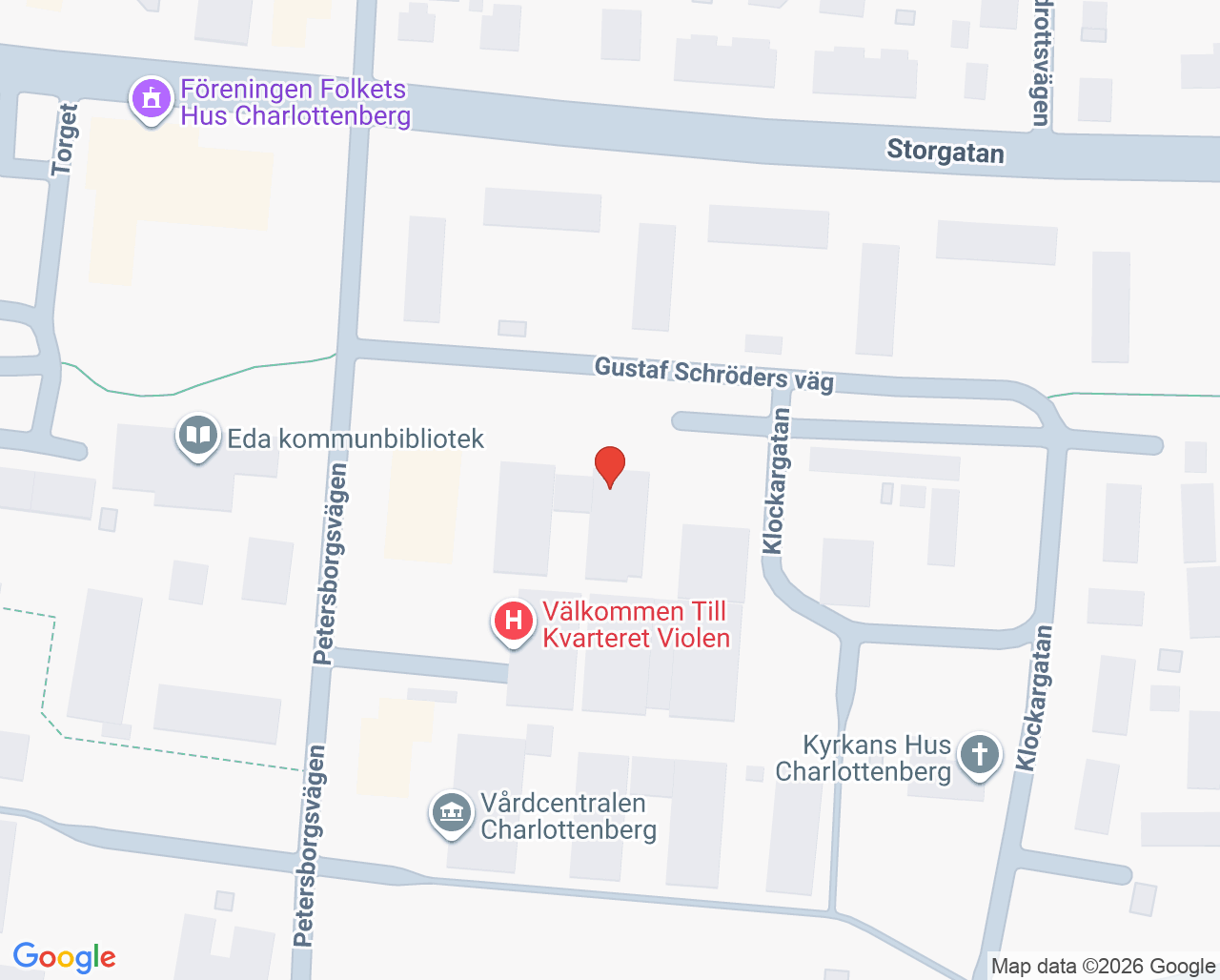 Karta till Barnmorskemottagningen vårdcentralen Eda