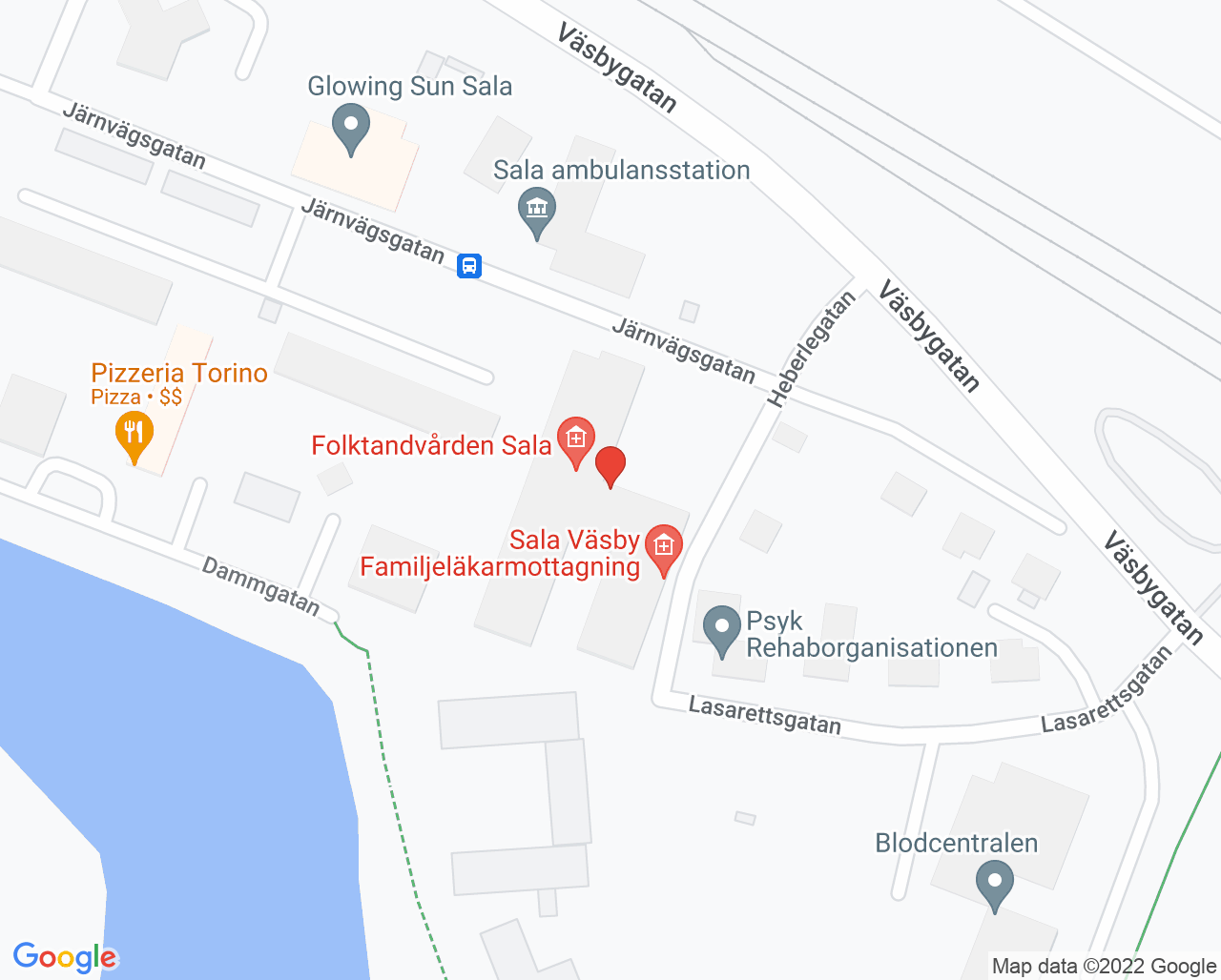 Karta till Sala Väsby Samtalsmottagning
