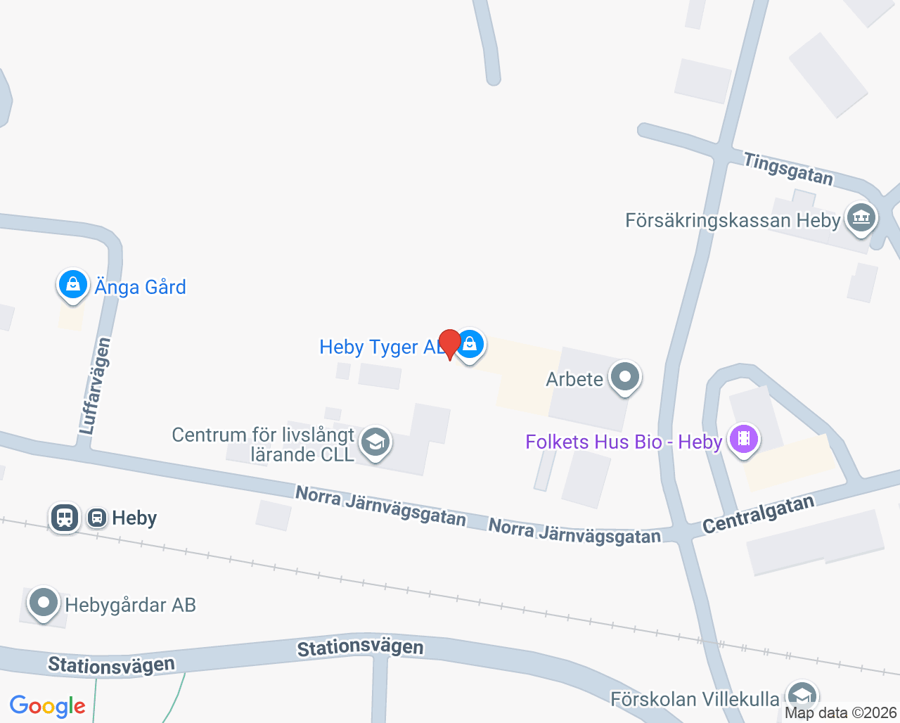 Karta till Barn- och ungdomshälsan i Heby