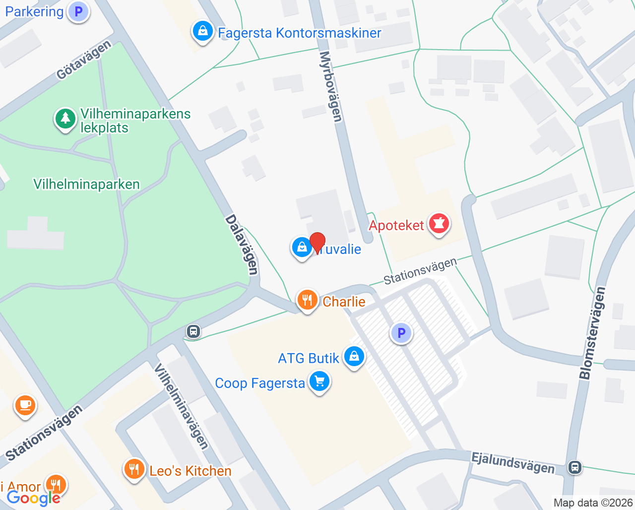 Karta till Fagersta Fothälsa AB