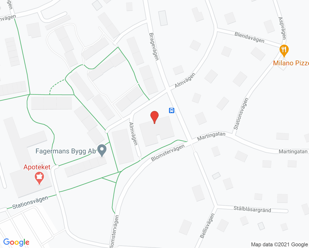 Karta till Lindens Tandvård, Fagersta