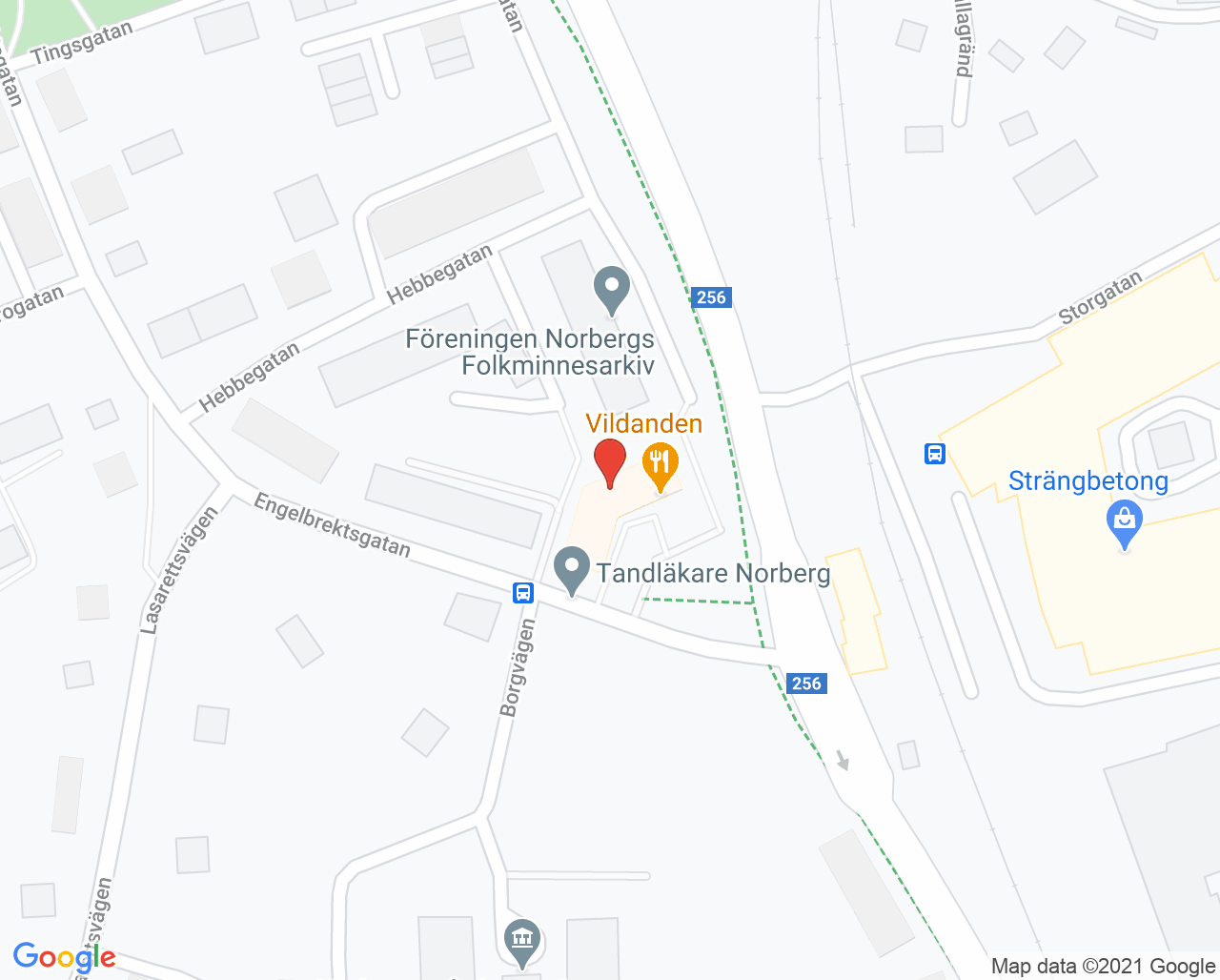 Karta till Tandvårdsgruppen Norberg Mikaela Nordin, Norberg