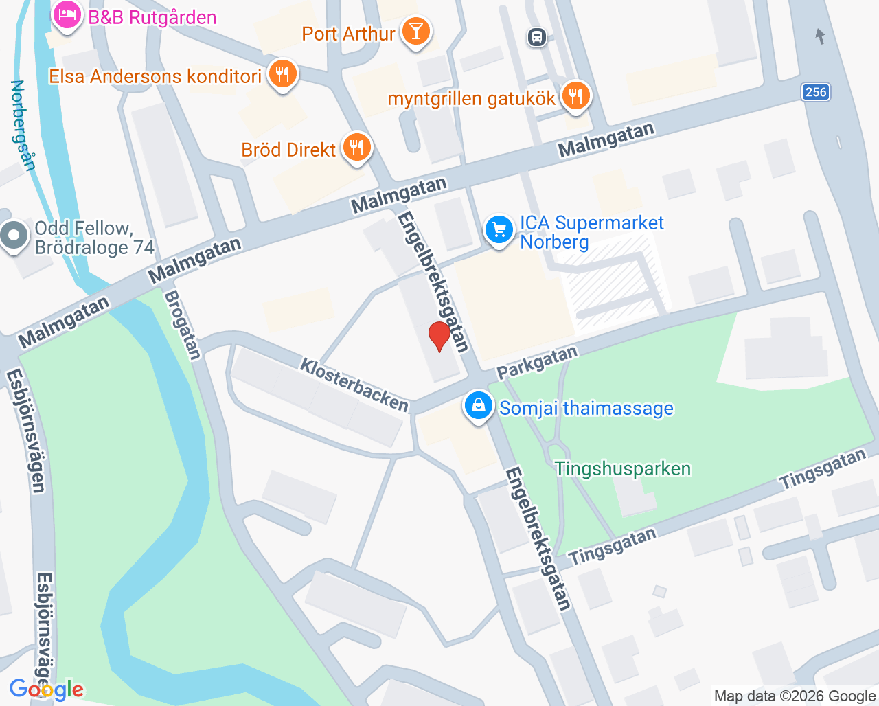 Karta till Fothälsan Norberg