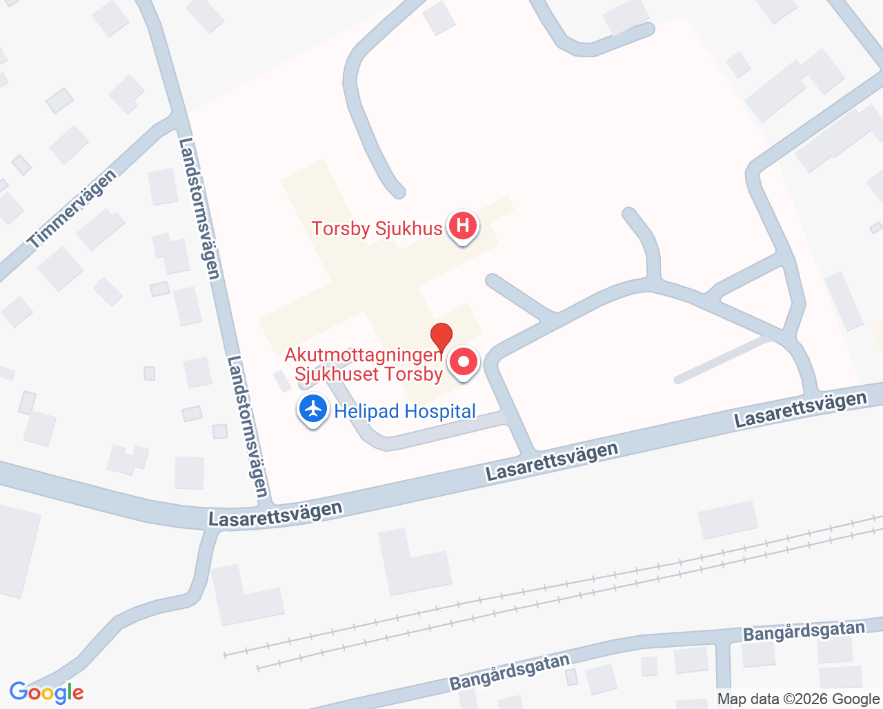 Karta till Akutmottagningen Sjukhuset Torsby