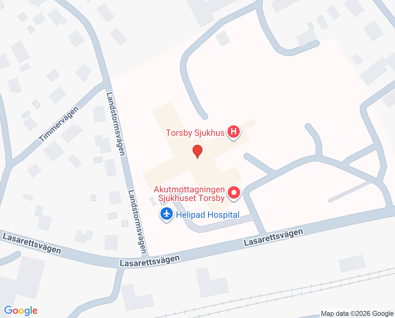 Karta till Dagrehabiliteringsmottagningen Sjukhuset Torsby