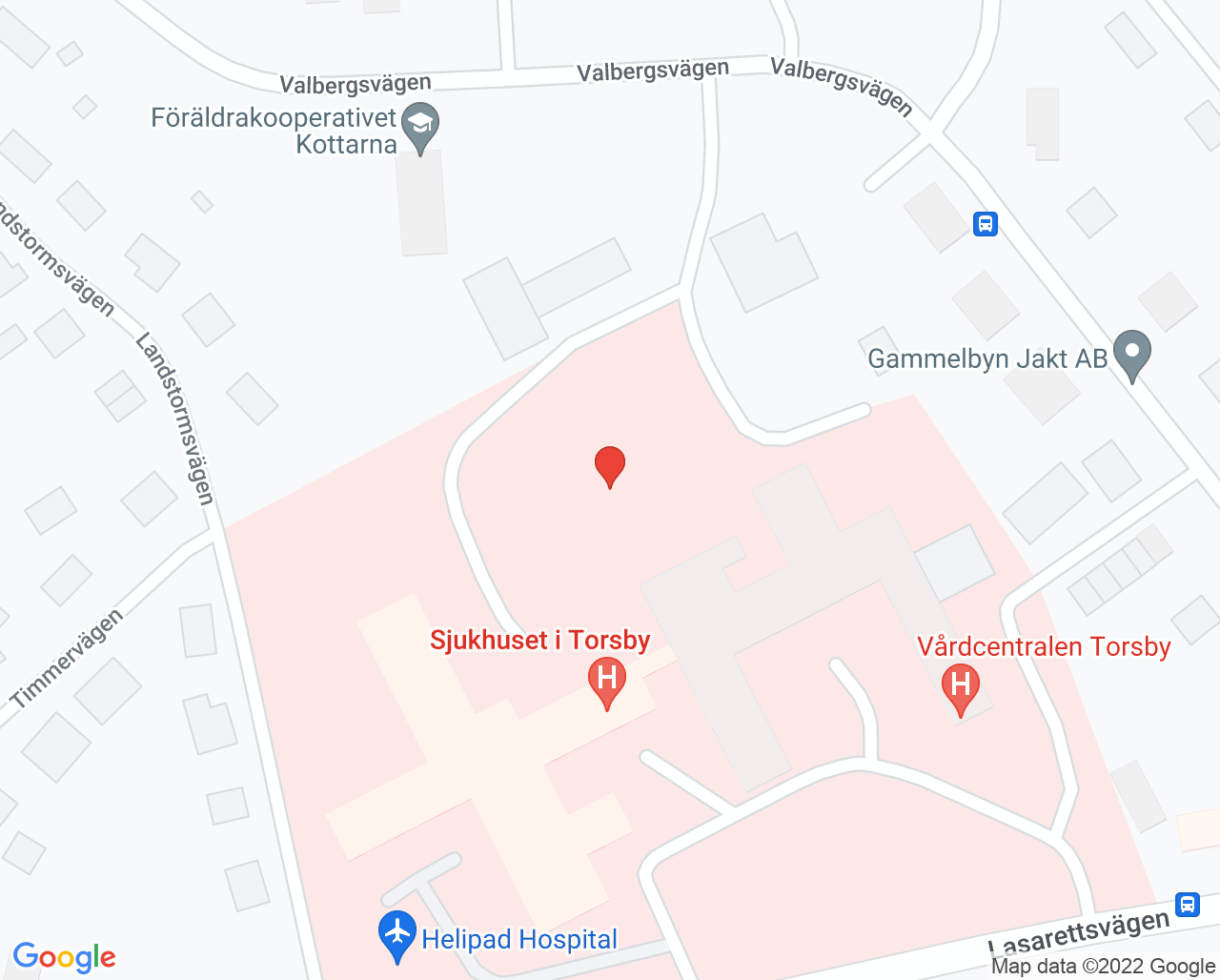 Karta till Barnavårdscentralen vårdcentralen Torsby