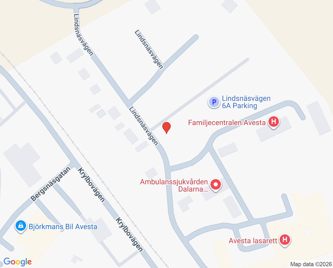 Karta till Blodcentral Avesta