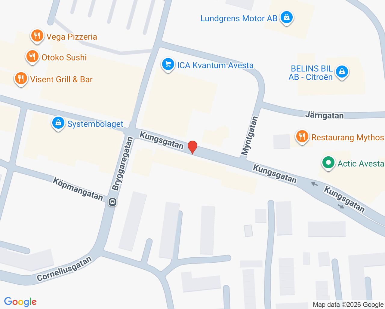 Karta till Tandhälsa i Centrum, Avesta