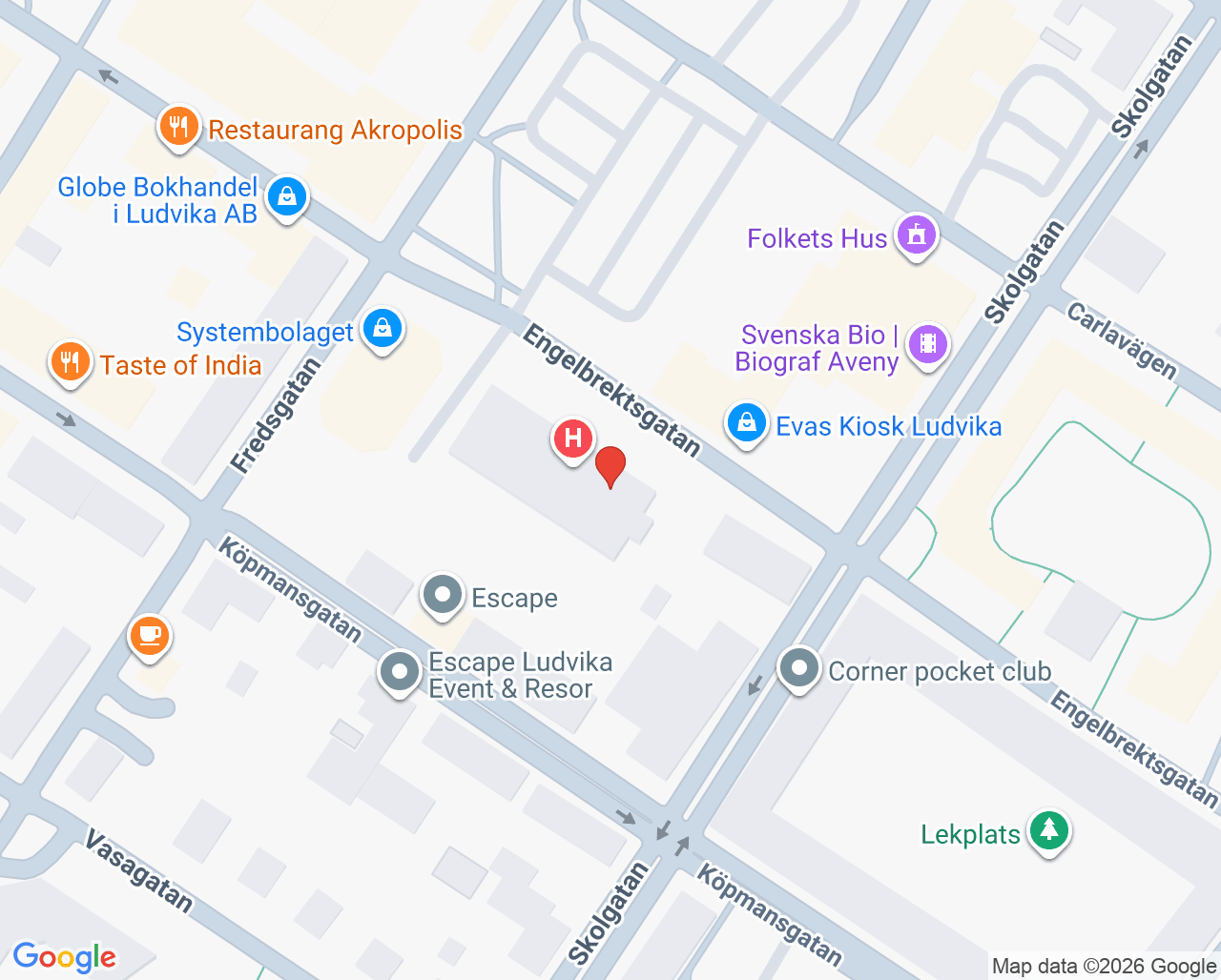 Karta till Gynekologisk cellprovtagning Engelbrekt