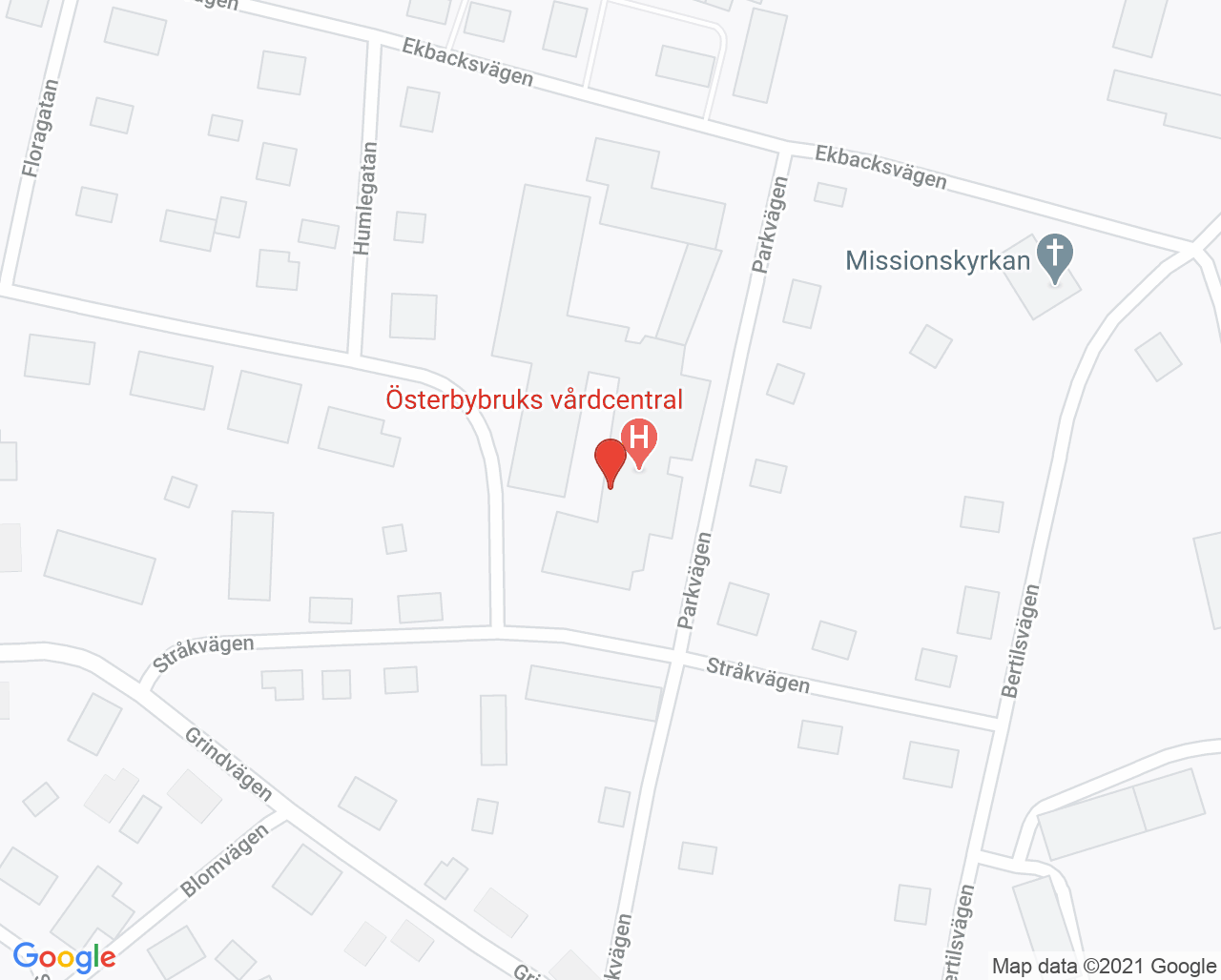 Karta till Barnavårdscentral Österbybruk, Österbybruk