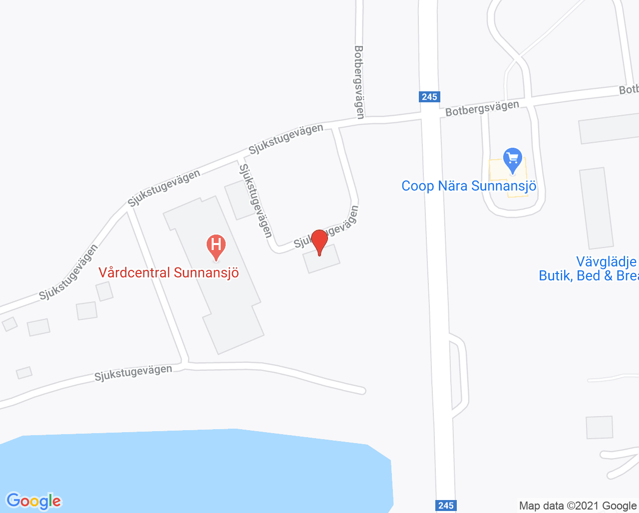 Karta till Vårdcentral Sunnansjö