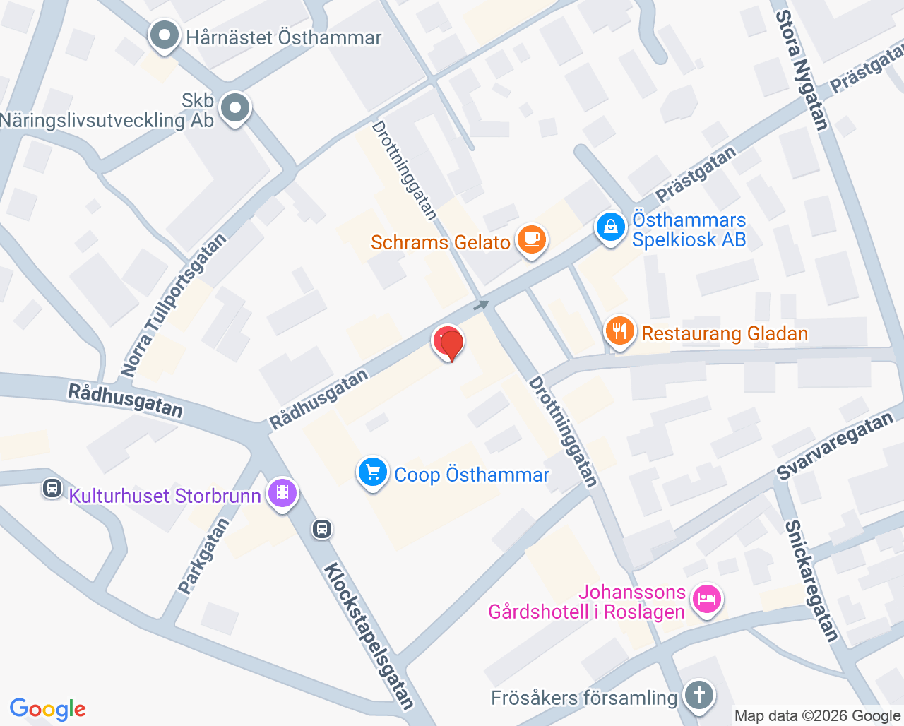 Karta till Kronans Apotek Östhammar Vaccinationsmottagning