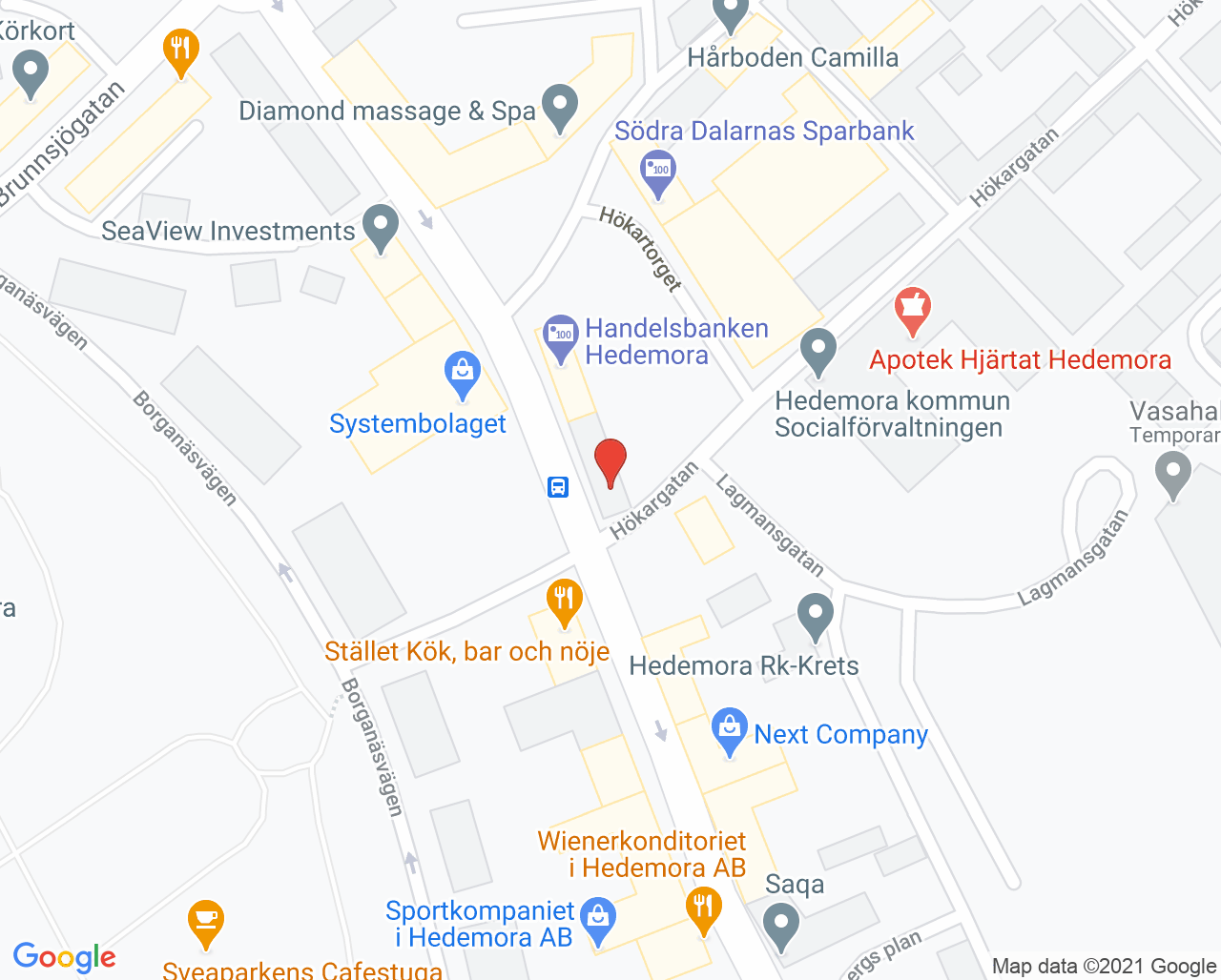 Karta till Synsam Hedemora