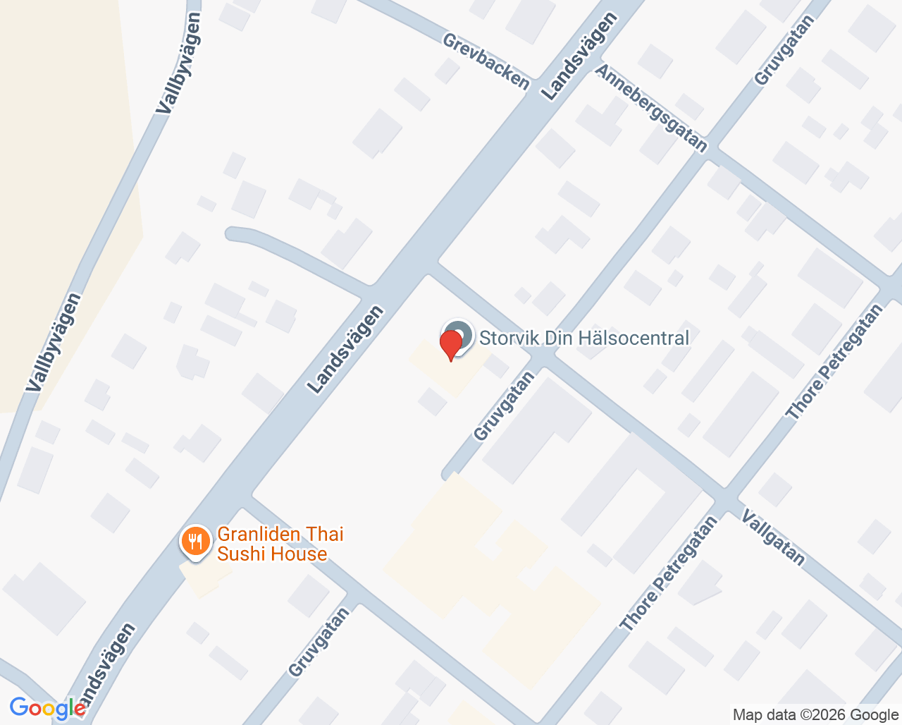 Karta till VO Storvik Din hälsocentral