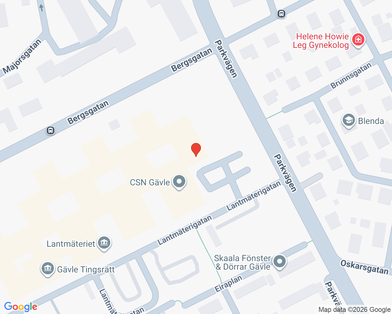 Karta till FysioRehab Gävle AB