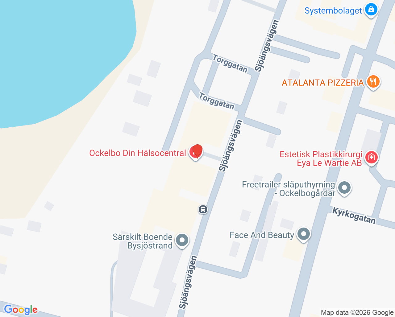 Karta till VO Ockelbo Din hälsocentral