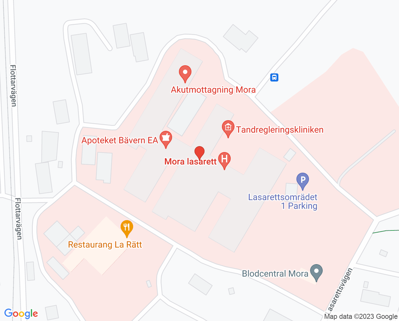 Karta till Palliativt team Mora Orsa