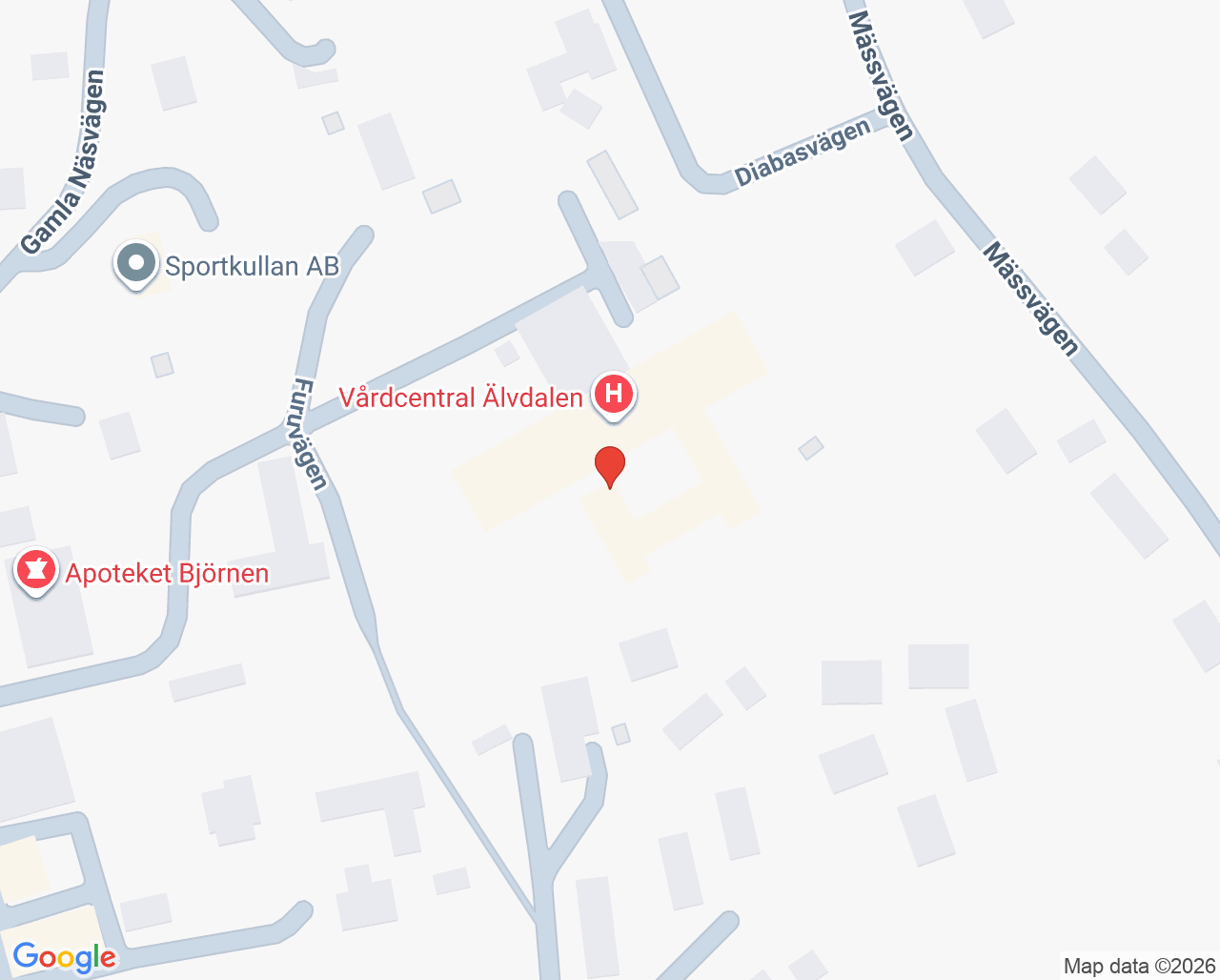 Karta till Ungdomsmottagning Älvdalen