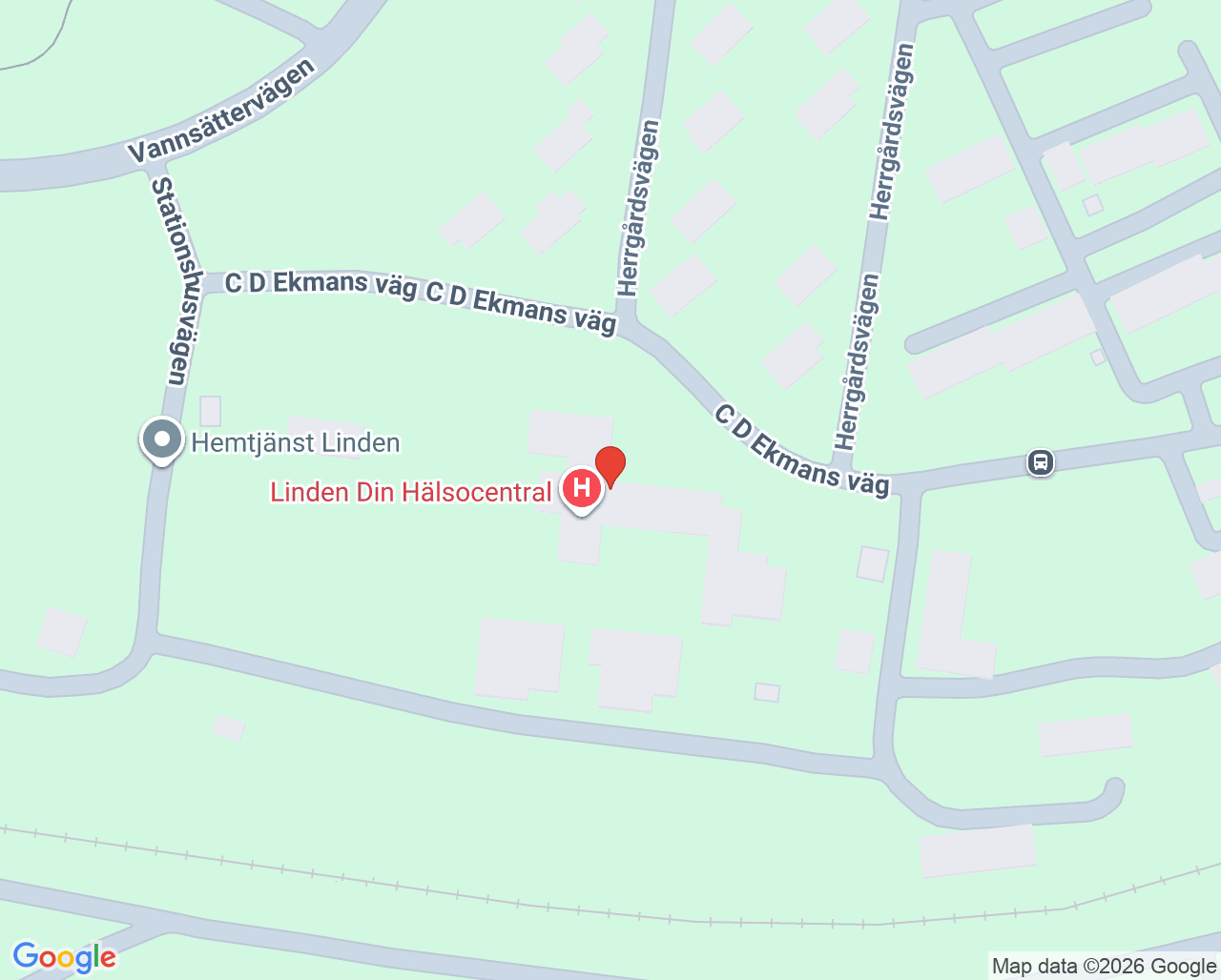 Karta till VO Linden Din hälsocentral