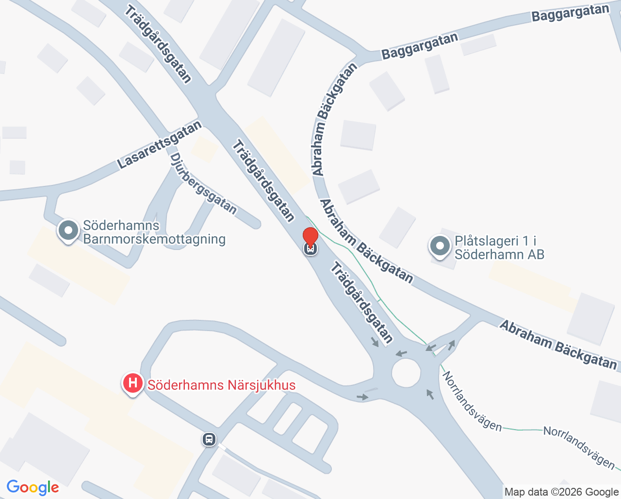 Karta till Laro-mottagning Hälsingland