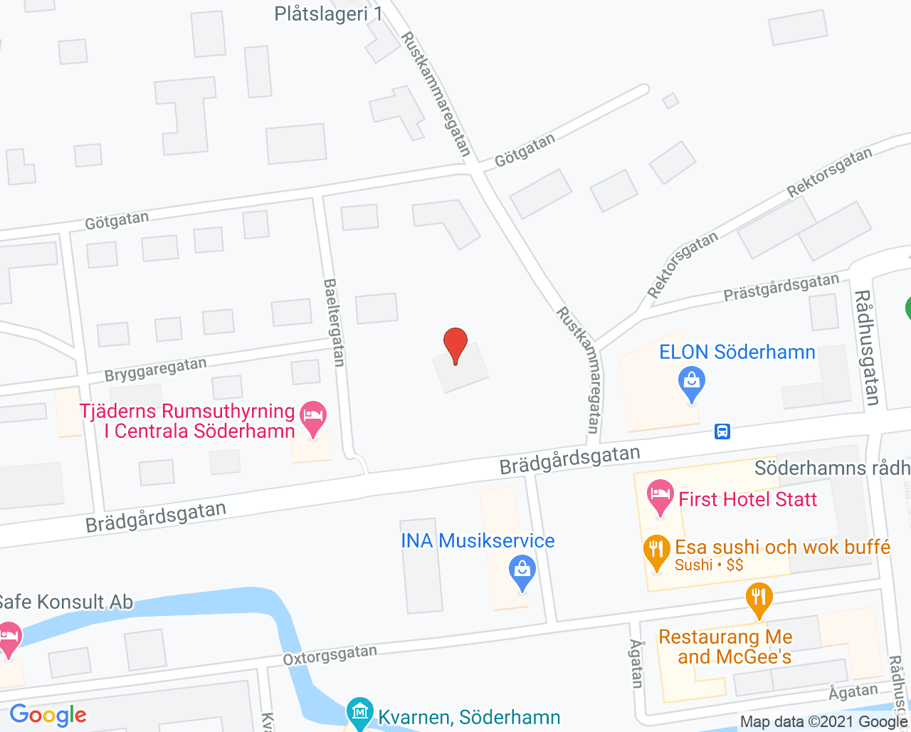 Karta till Oxtorgets hälsocentral