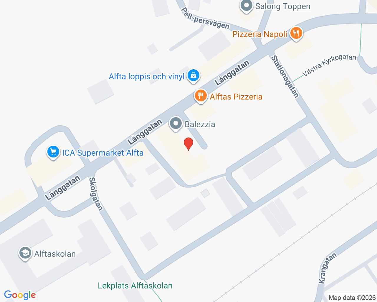 Karta till Barnavårdscentral Voxnadalens hälsocentral