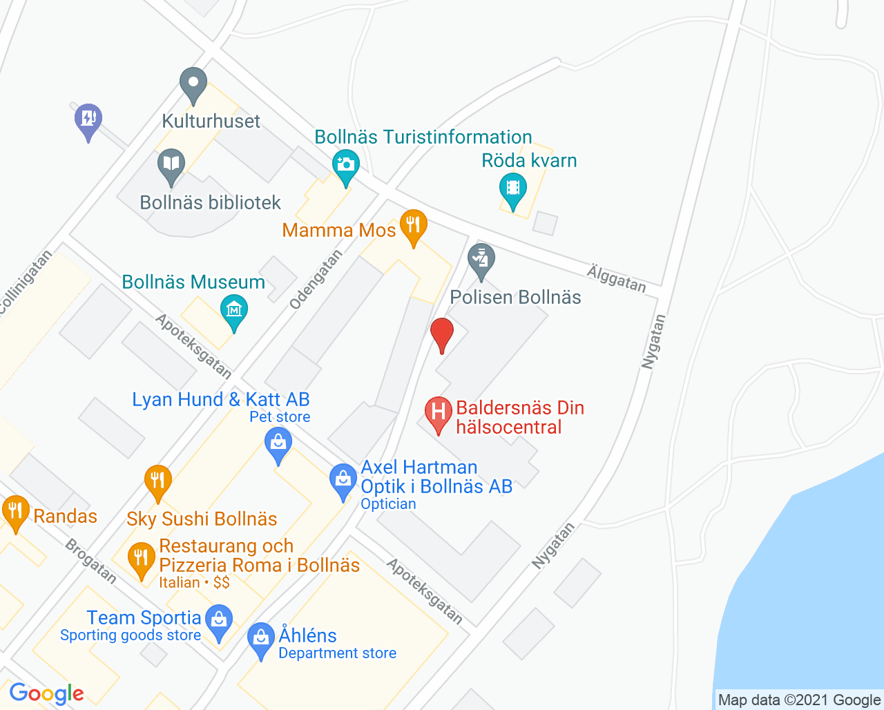 Karta till Logopedmottagning Bollnäs