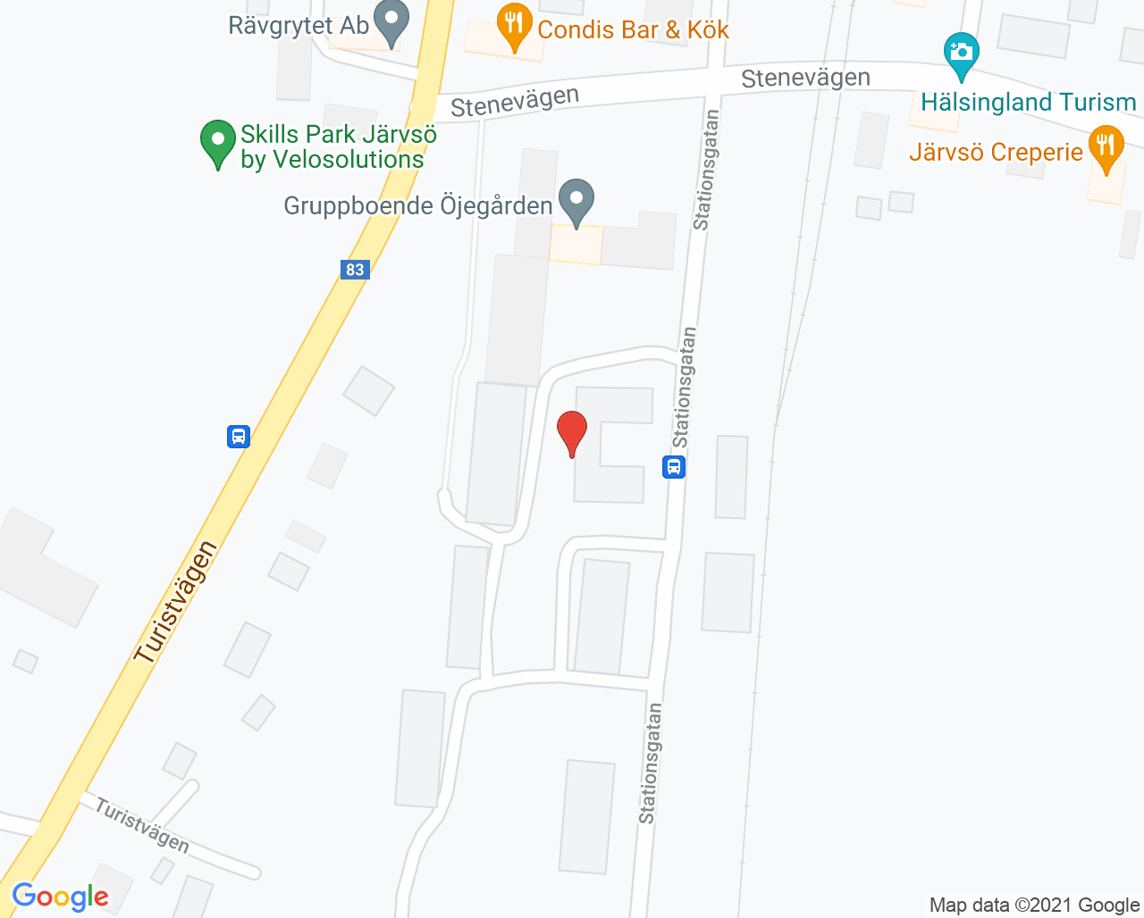 Karta till Barnavårdscentral Järvsö Din hälsocentral