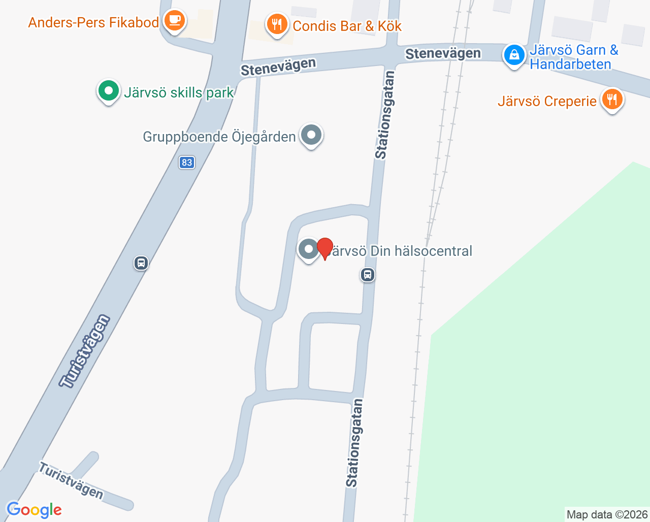 Karta till VO Järvsö Din hälsocentral