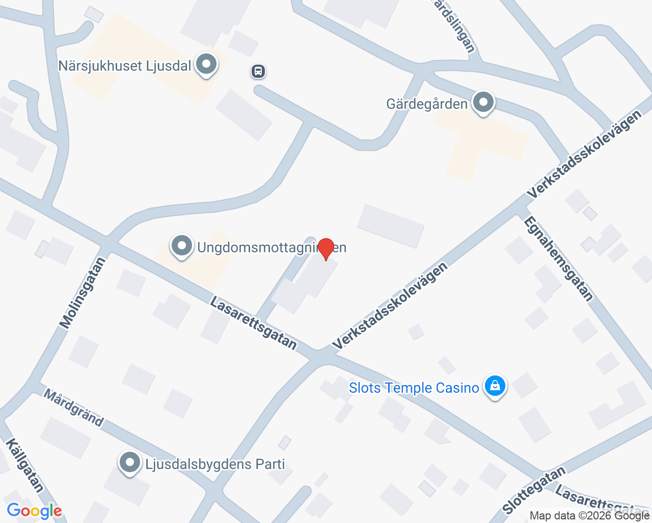 Karta till Barnavårdscentral Ljusdal - Ramsjö Din hälsocentral